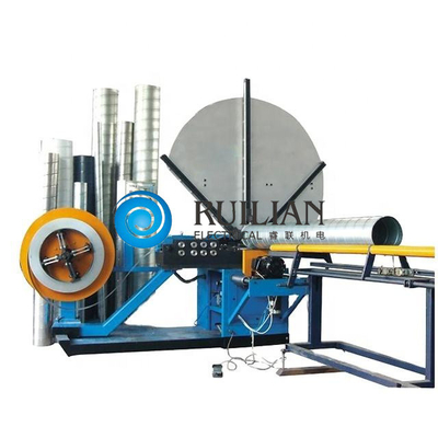 Mesin Pembuat Saluran Spiral Saluran Udara Baja Karbon Rendah 650 Rpm / Min