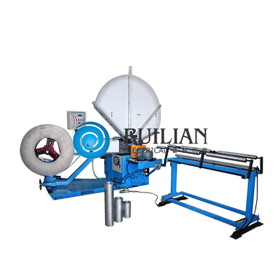 0.6mm Stainless Steel Sheet Spiral Duct Forming Machine 1.5T