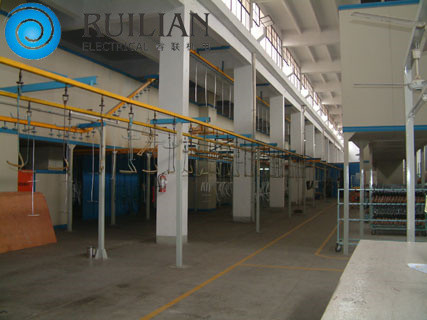Suspensi Menyampaikan Lini Produksi Cat Semprot Peralatan Lukisan Semprot 120KW